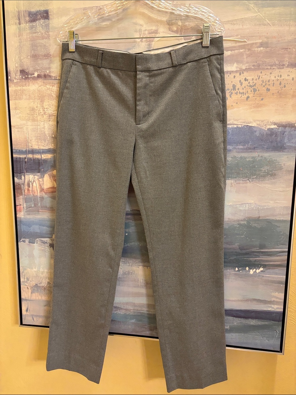 Banana Republic Women's Avery Gray Straight Leg Dress Pants
